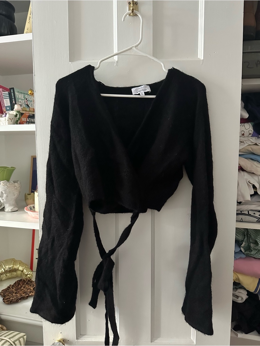 & other stories criss cross wrap cardigan
